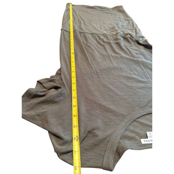 JAMES PERSE dress SZ 2 M brown short SLEEVE MIDI BODYCON PULLOVER T-shirt - Picture 7 of 8